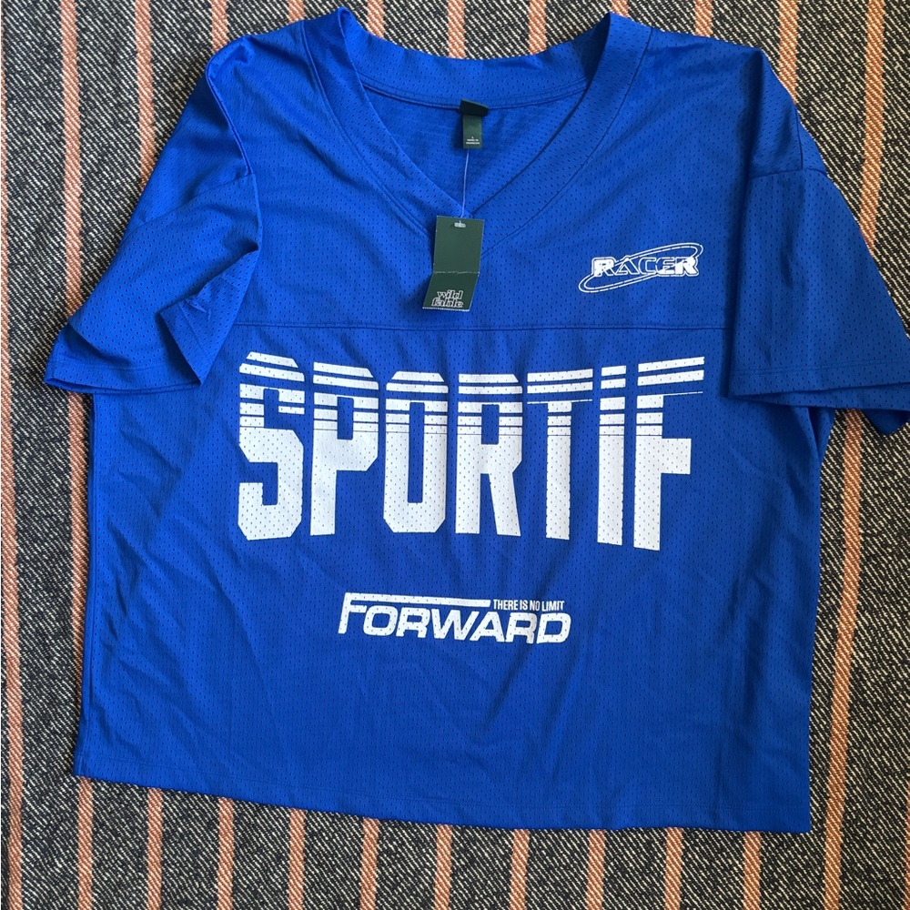 2/$25 Wild Fable Blue Sportif Jersey Top